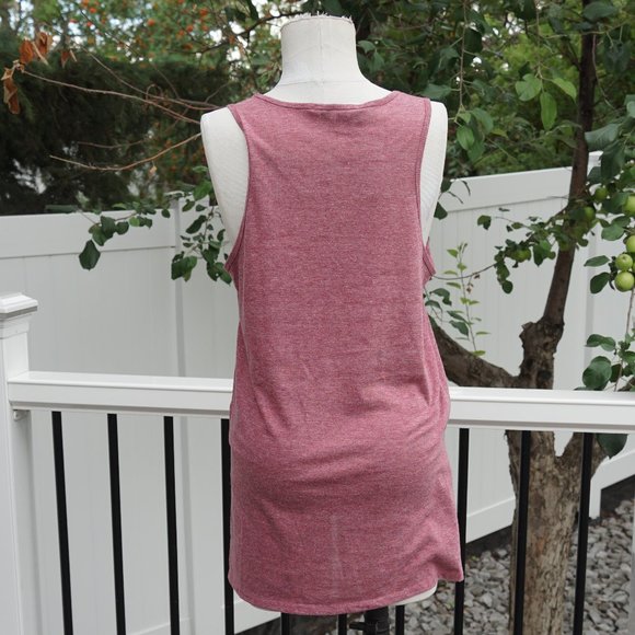 Magenta Athletic Flowy Tank Top - Picture 3 of 3